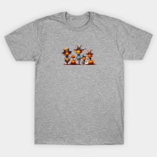 Spooky Halloween Scarecrow Family T-Shirt